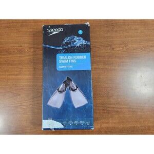 Speedo Trialon Rubber Swim Fins ~ Youth 1-3 Size XXS ~ Orange & Grey